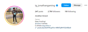 Jonathan Gaming Instagram Income